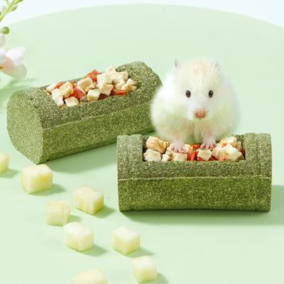 Brinquedos de Mastigar para Hamster Tigela de Comida para Pequenos Animais Brinquedos Naturais de Mastigar para Chinchila para Enriquecimento Brincadeira Gaiola de Hamster Chinchila Coelho Tédio
