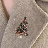 1pc Vintage Style Christmas Tree Brooch Pin, Colorful Star Accents, Fashionable Retro Scarf Buckle, Festive Holiday Party Gift for Women