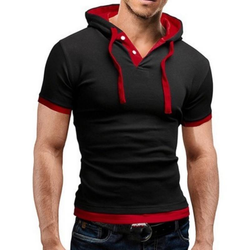 

Men s Summer Sleeveless Hooded Short Sleeve Casual Large Size Sports Short Sleeve
