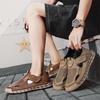 Mode Mode Herren Slipper Sandalen Rutschfest Herren Laufschuhe Herren Leder Aushöhlen Freizeitschuhe Handgefertigt für Herren Luxus Sandalen