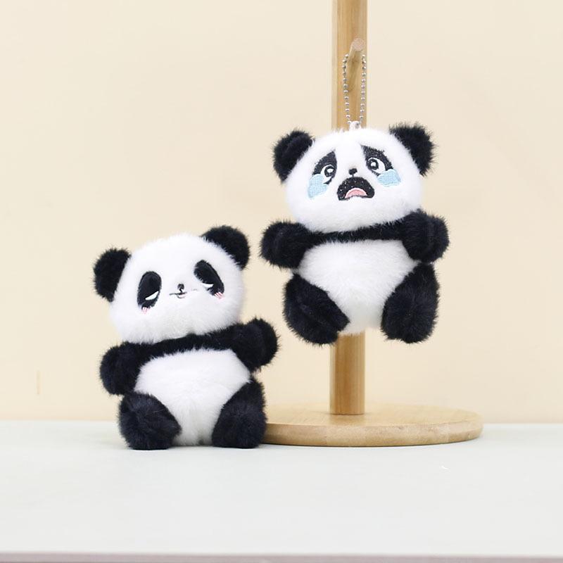 Lovely Hang Panda Decoration Plush Toy Cute Keychain For Bags Accessories And