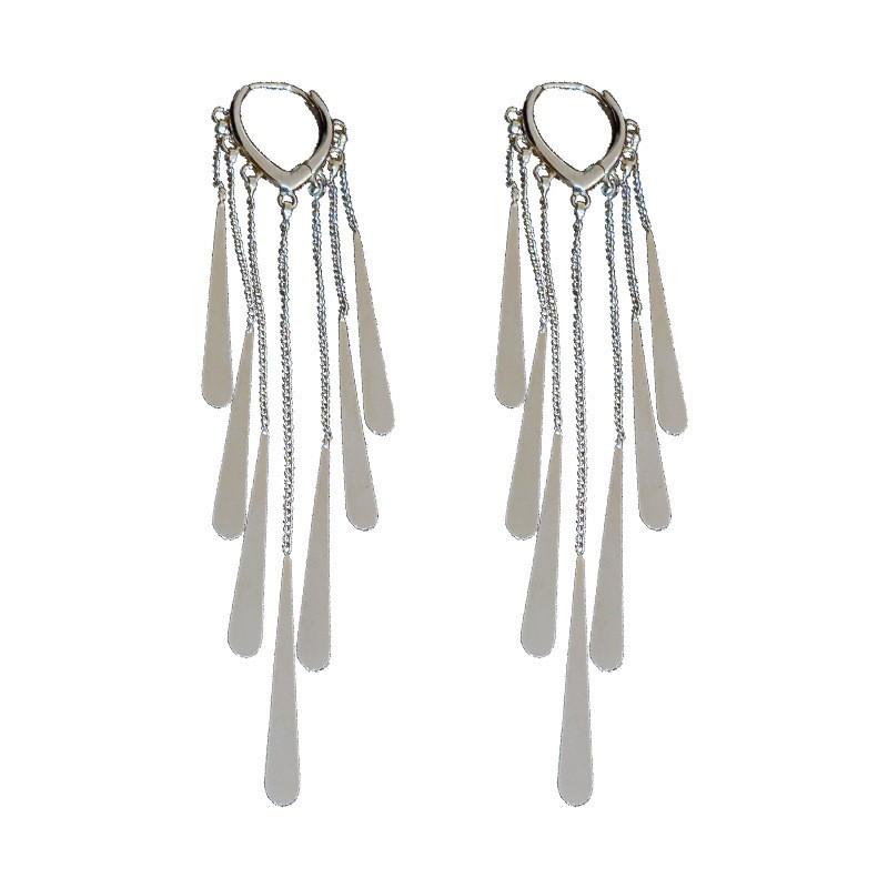 Роскошные серьги с длинными кисточками, серьги с персонализацией One Size серебряный
