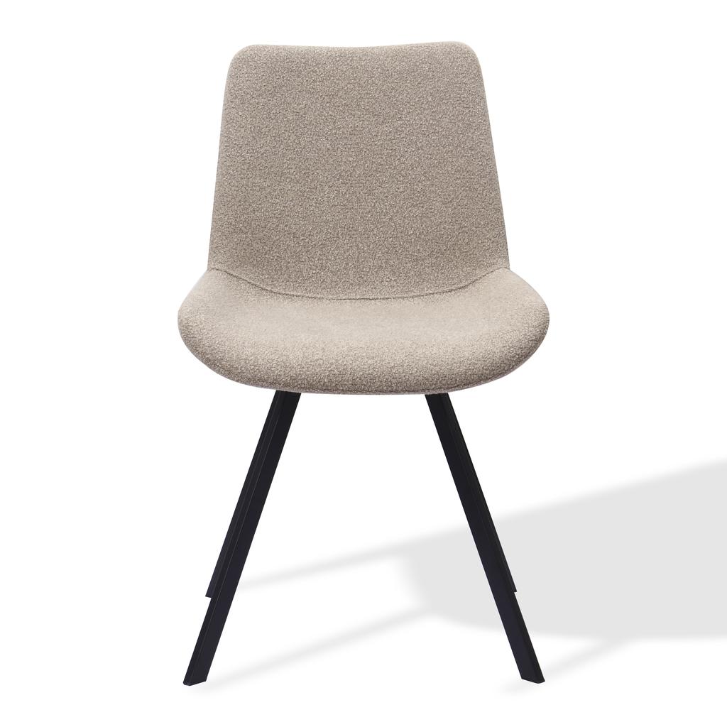 Modern Swivel Dining Chairs with Fabric Cover & Metal Legs (Set of 2) - Two Colors