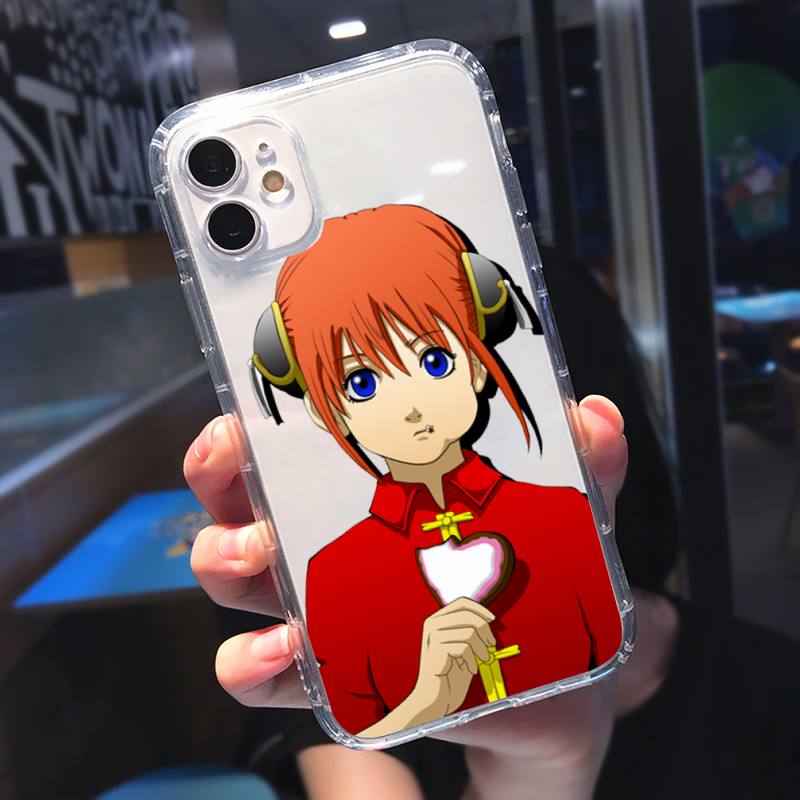 

Кагура Джинтама аниме забавный чехол для телефона прозрачный мягкий для iphone 12 11 13 7 8 6 s plus x xs xr pro max mini iphone13promax