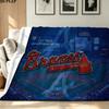 Atlanta Braves Print Flannel Blanket High Quality Warm Comfortable Cover for All Seasons Perfect for Gifts Home Decor