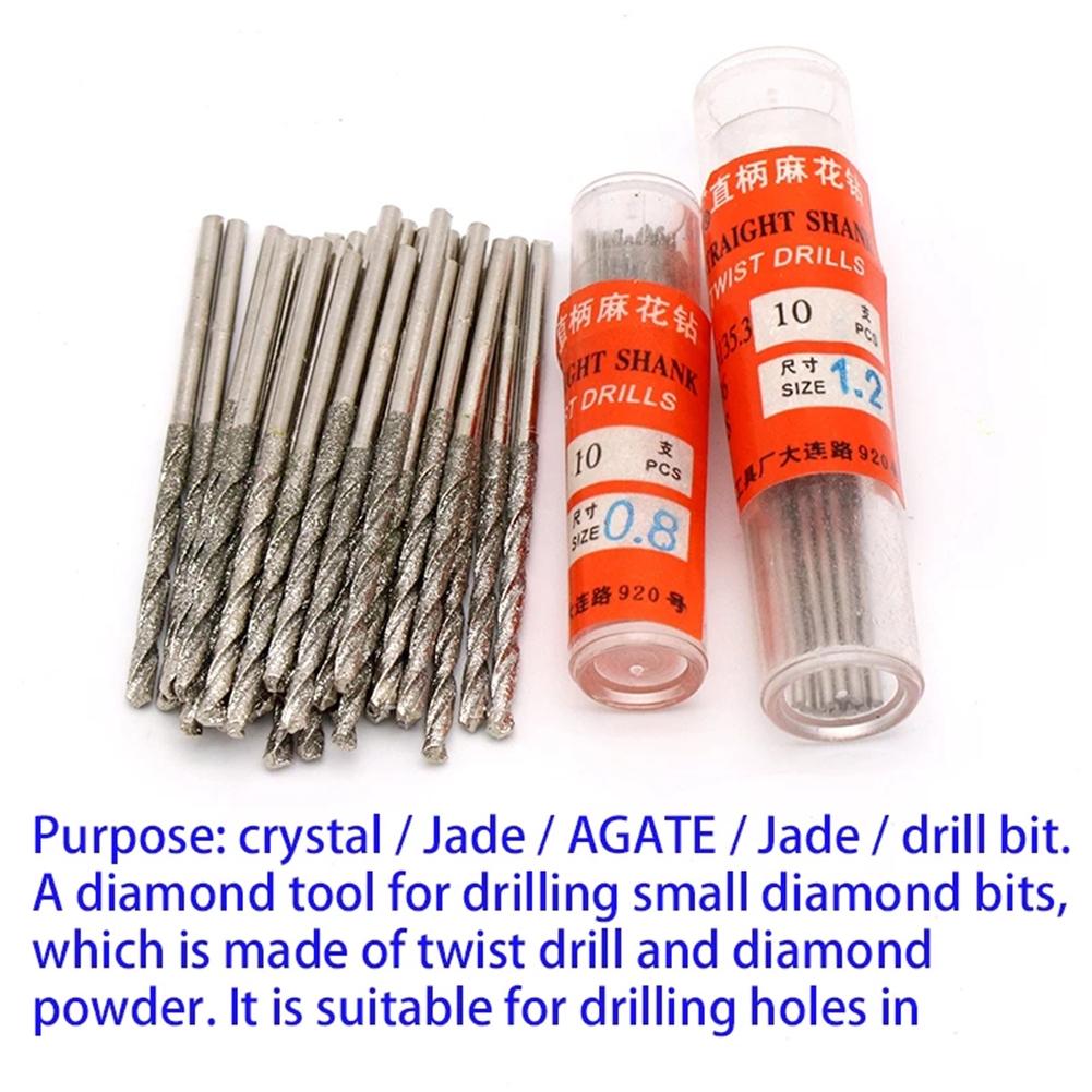 High Speed Spiral Drill Bits for Pendants Cobblestone Set of 10