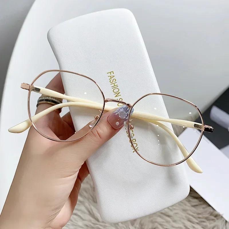 Large Square Frame Woman Glasses Ins Girl Fashion Transparent Reading Glass High-definition Anti-blue Light Computer Eyeglass