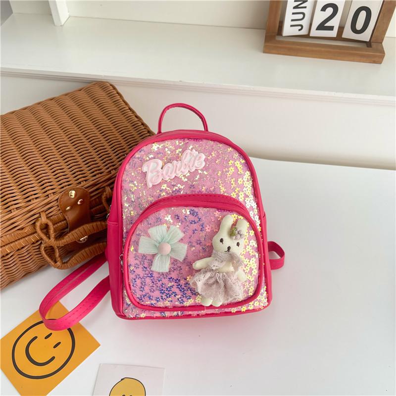 School Bag New Love Girl Bunny Backpack Foreign Style Sequins Children's Bag Light Spine Protection