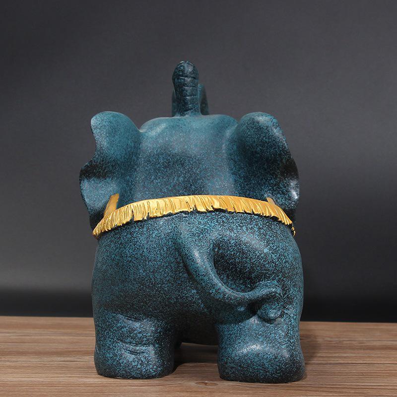 Elephant Resin Crafts: European Style Home and Office Ornaments