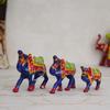 Set of 3 Multicolor Handcrafted Camel Statues Animal Figurines Decorative Showpieces for Home,