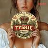 Metal Poster Retro Beer Sign Tyskie Crown 20x20 cm Vintage Pub Wall Decor for Home Bar