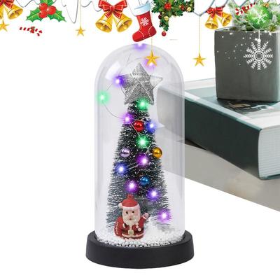 Schreibtisch-Weihnachtsbaum mit Lichtern Weihnachtsbaum Leuchtendes Nachtlicht mit Acrylhülle Künstlicher Weihnachtsbaum Weihnachtsdekoration