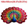 Non-slip Peacock Mat Special-shaped Bathroom Floor Mat  for Living Room Tea Table Bedside