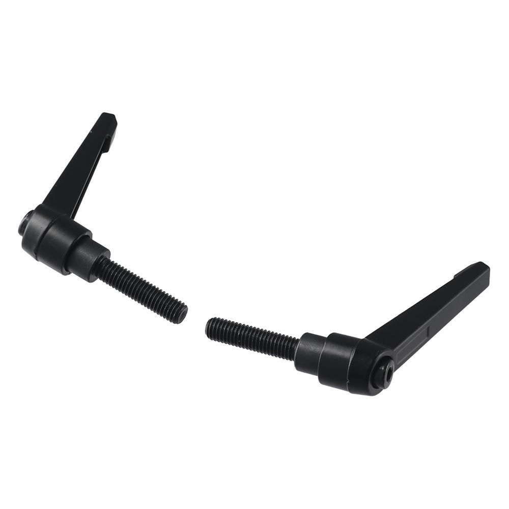2pcs M8*32 M8 X 32mm Thread Handle Alloy Steel Black Adjustable Clamping Lever Adjustable Male Threaded Stud Knobs Locking