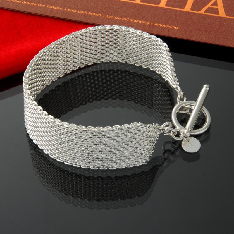 Jewelry Arrivals New Sterling Silver Wide Classic Menwomens Bracelet Bangle