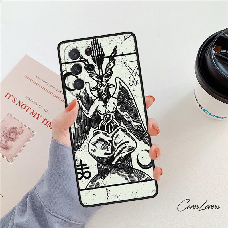 Devil Satan phone case For Samsung Galaxy S24 S25 S23 S22 Ultra Note 10 20 Plus S20 S21 FE Cover