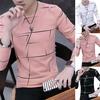 Männer Gedruckt Tops Rundhals Casual Slim Fit T-shirt Herbst Langarm Bluse Fitness Tees