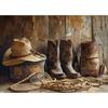 Western Cowboy Vintage Rustic Still Life Cowgirl Horse Posters and Prints Canvas Printing Wall Art Picture for Living Room Decor
