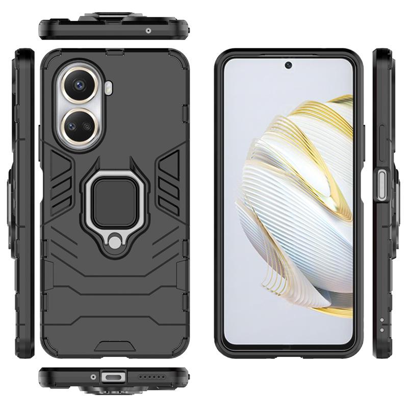 Für Huawei nova 10 SE Hülle Magnetischer Auto-Ring Stoßfeste Panzer-Handyhüllen für Huawei nova 10SE nova10 SE Ständerhalter Rückseite