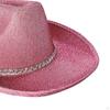Glitter Cowboy Hat Cowgirl Sun for Nightclub Party Accessory Fancy Dress