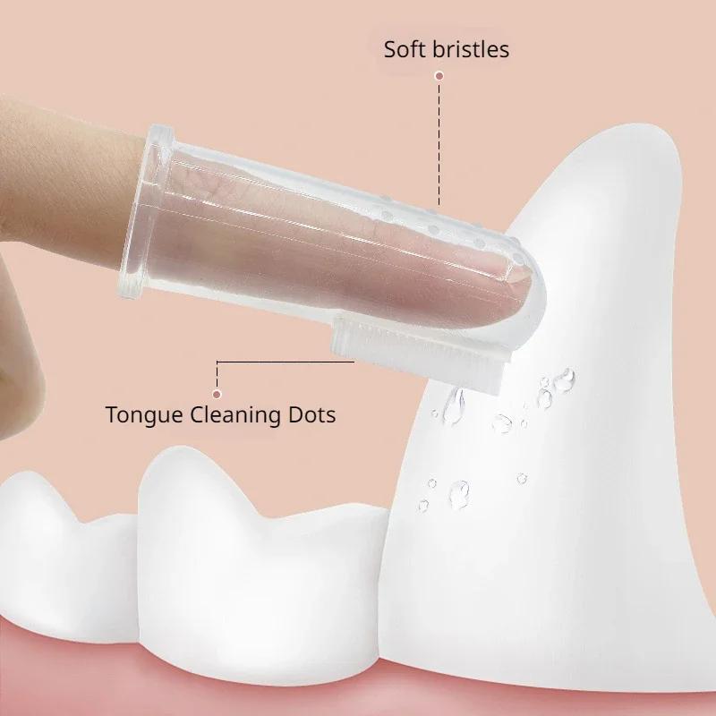 Pet Toothbrush Dog Bad Breath Tartar Cleaning Cats Teeth Care Toothbrush Silicone Soft Finger Cuff Dog Accessories Pet Supplies