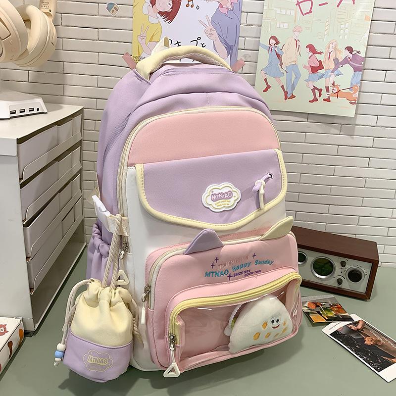 School Bag High Value Ins Junior High School Girls High School Students Large Capacity Cute Pain Dopamine Back