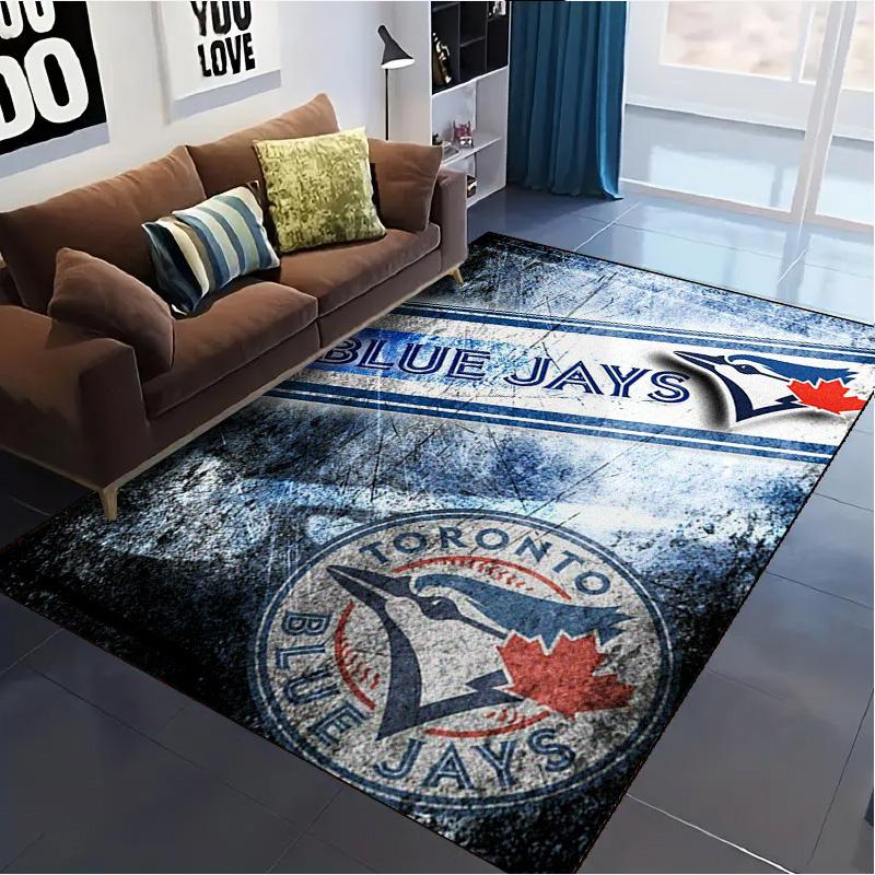 Tappeto Toronto Blue Jays per Soggiorno Camera da Letto Casa Decorazione Divano, Tappetino Antiscivolo per Giochi Bambini