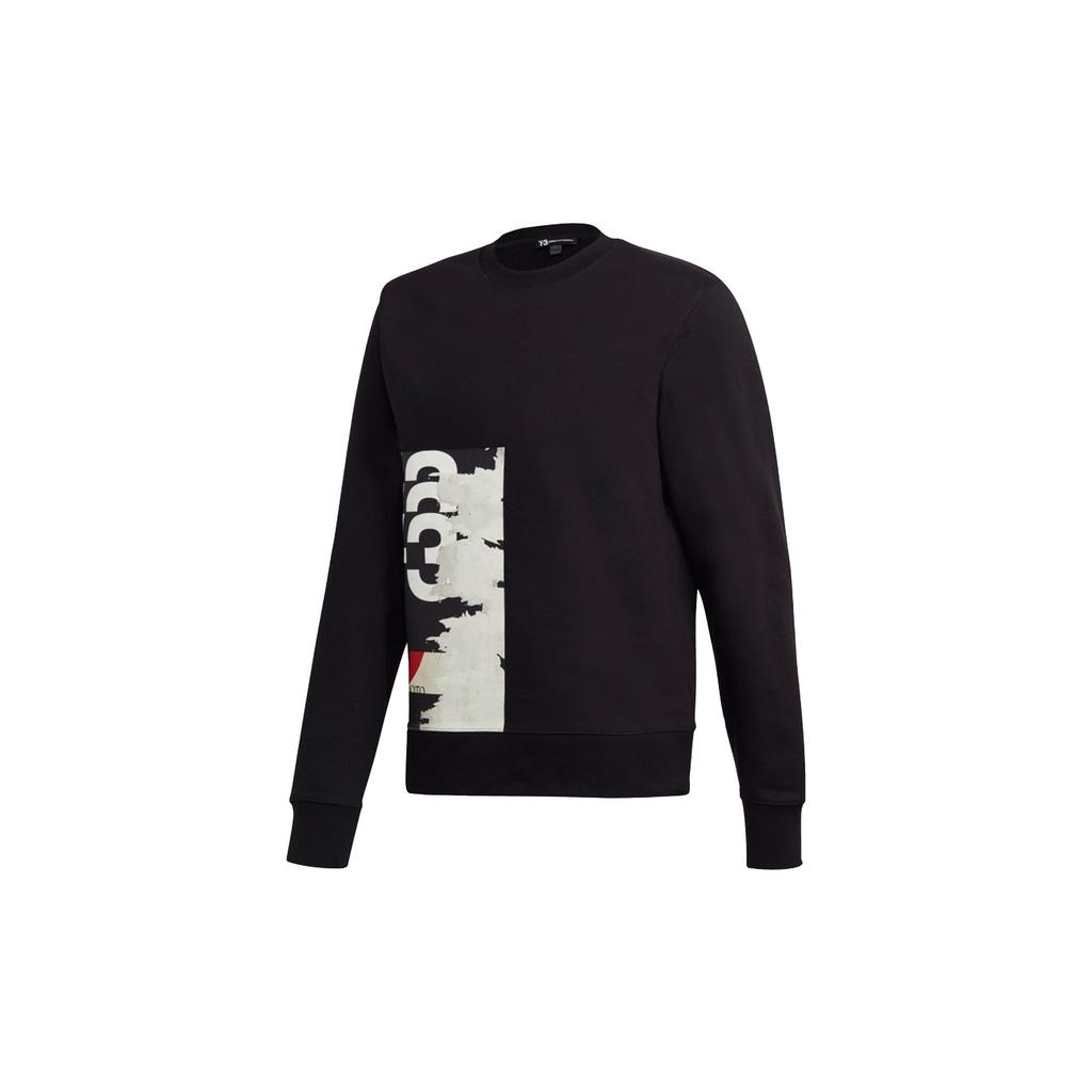 Y 3 Sweatshirts Men's Black Crew Neck Moderate Regular GK4387