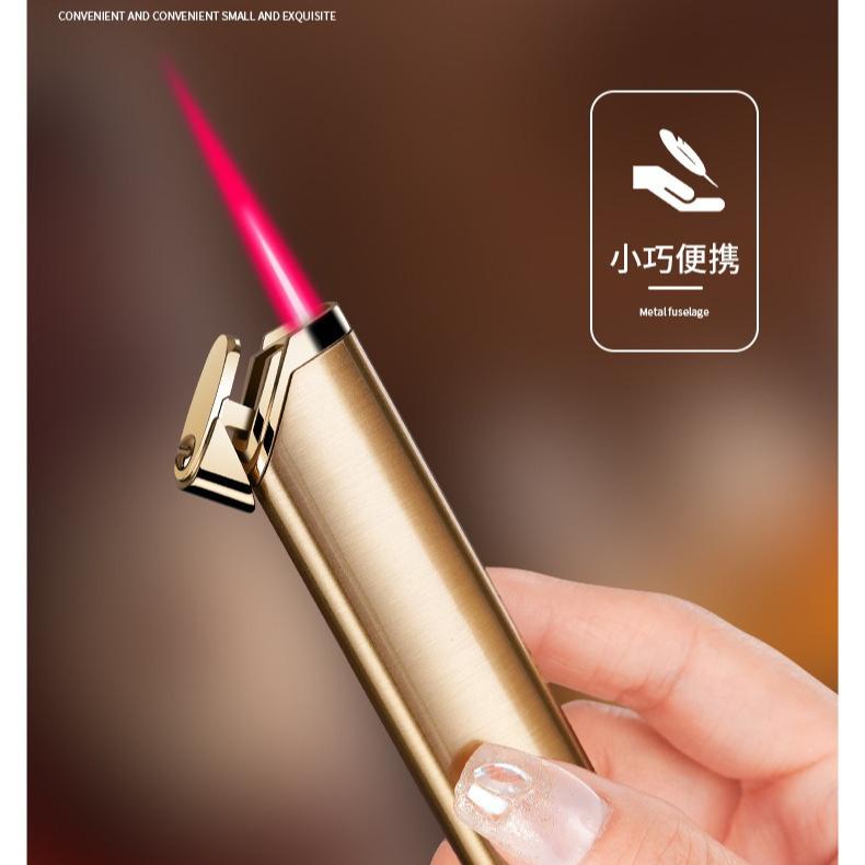 New Long Strip Portable Direct Charging Inflatable Lighter with High Quality Windproof Cigarette Accessories