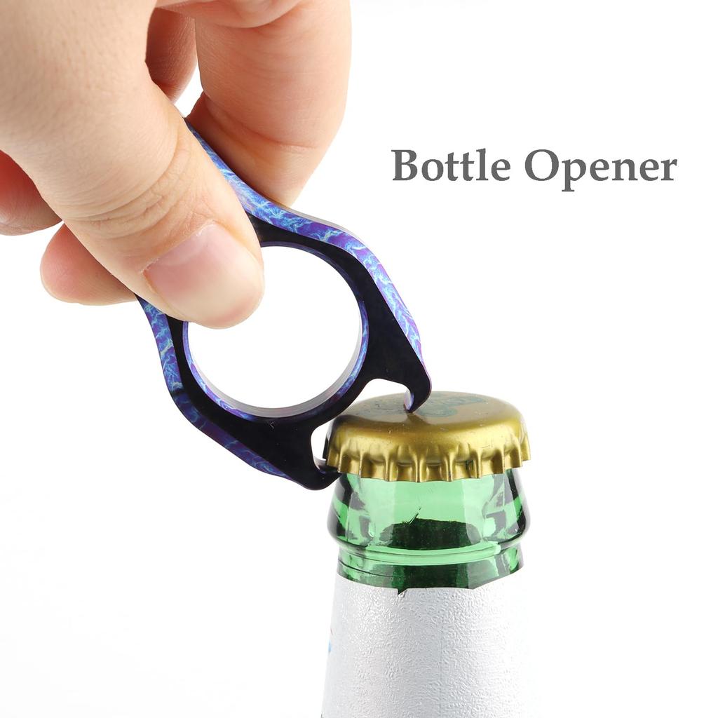 Hamans Titanium EDC Prybar Bottle Opener Nail Puller Crowbar Wrench Screwdriver Compact Size EDC Multi-Tool Multi-Tool, QG-01