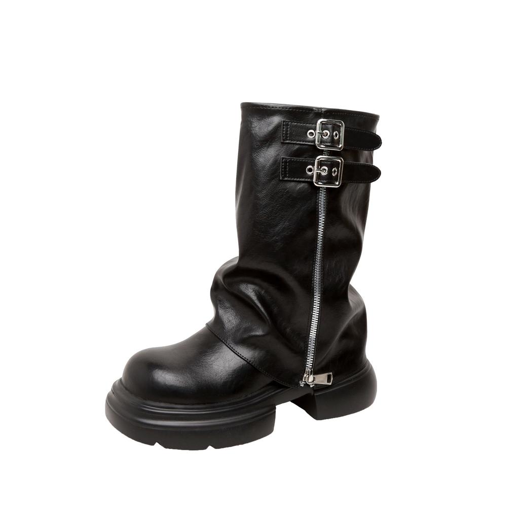 Stivali Martin da donna autunno e inverno nuovi stivali western cowboy retrò stivali da pantaloni con rialzo piccolo stivali da equitazione da donna