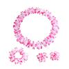 Conjunto de Saia de Grama Havaiana para Adultos com 4 Peças e Colar de Flores para Festas Tropicais na Praia Dia das Crianças