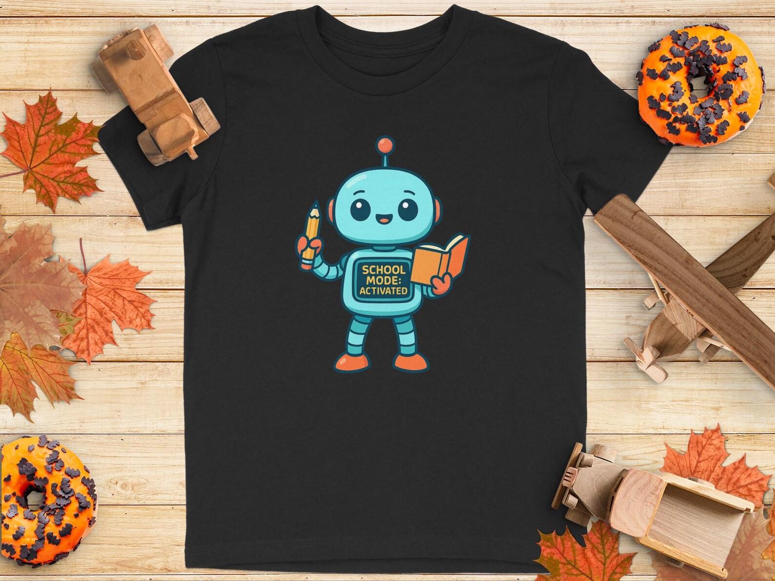 School Mode Activated Robot T-Shirt, Education Tee * Youth T-Shirt 130