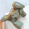 Hundemantel mit Kapuze Dinosaurier Hundekostüm Hundeoverall Wintermantel Hundeoverall Kostüm Hoodie Hundejacke Hundekleidung