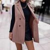 Women Sleeveless V Neck Longline Blazer Vest Casual Loose Fit Waistcoat Multiple Colors