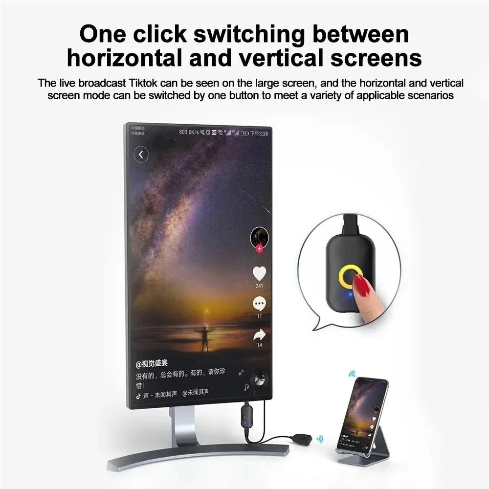 4K 1080P 2,4G/5G HDMI-kompatibler Videoempfänger Bildschirmsynchronisierung Drahtloses Wifi-Display TV-Stick Dongle-Adapter für TV-Projektor