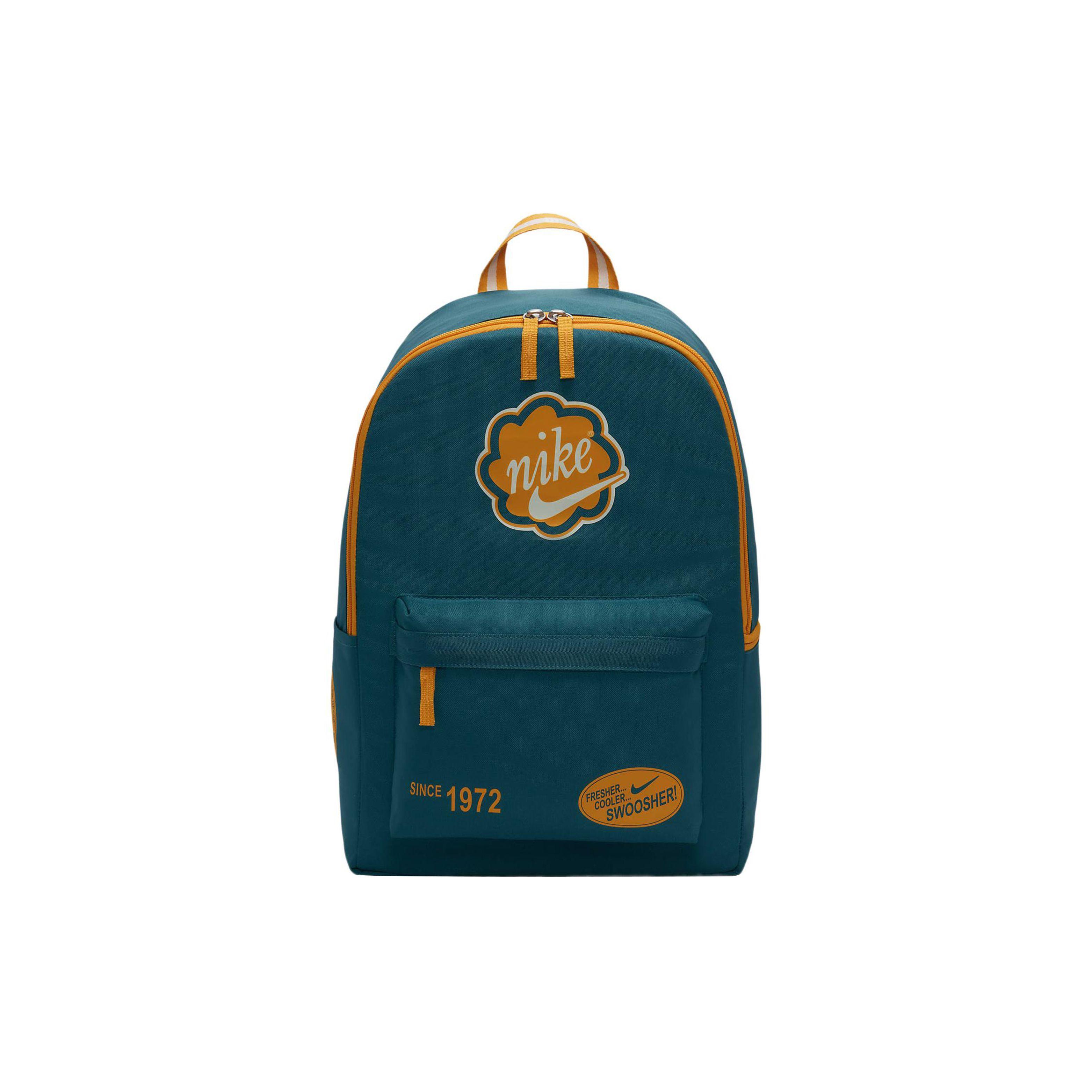 Nike Sports Casual Fabric Backpack Unisex Backpacks Crystal-Cave-Duck-Blue Sundial-Yellow FB2841-381 Geode Water Duck Cyan/Sun Dial Yellow