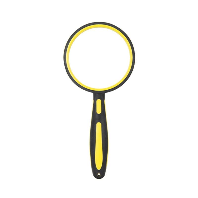 Optical Glass Magnifying Tool with Ergonomic Rubber Handle 5-10X Handheld Magnifier for Enhances Comfort and Usability