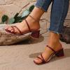 High Heels Flip-Flops, klobige Absätze, Damenschuhe