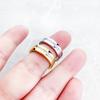 Eleganter Strahlender Zirkon Bandring Europäischer Stil Feiner Schmuck Für Frauen Sommer Neu Reines Kupfer Geschenk