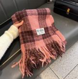 Retro plaid Japanese and Korean atmosphere plaid scarf women's plaid series contrasting color warm shawl student scarf