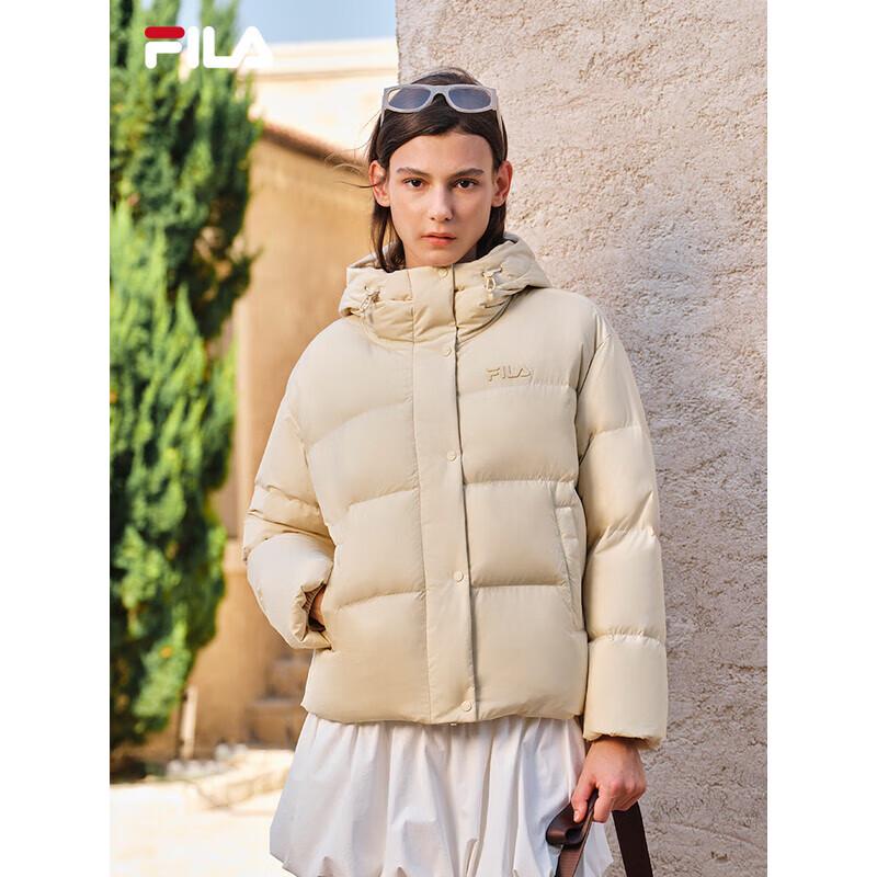 FILA Women's Windproof Water-Repellent Hooded Down Jacket