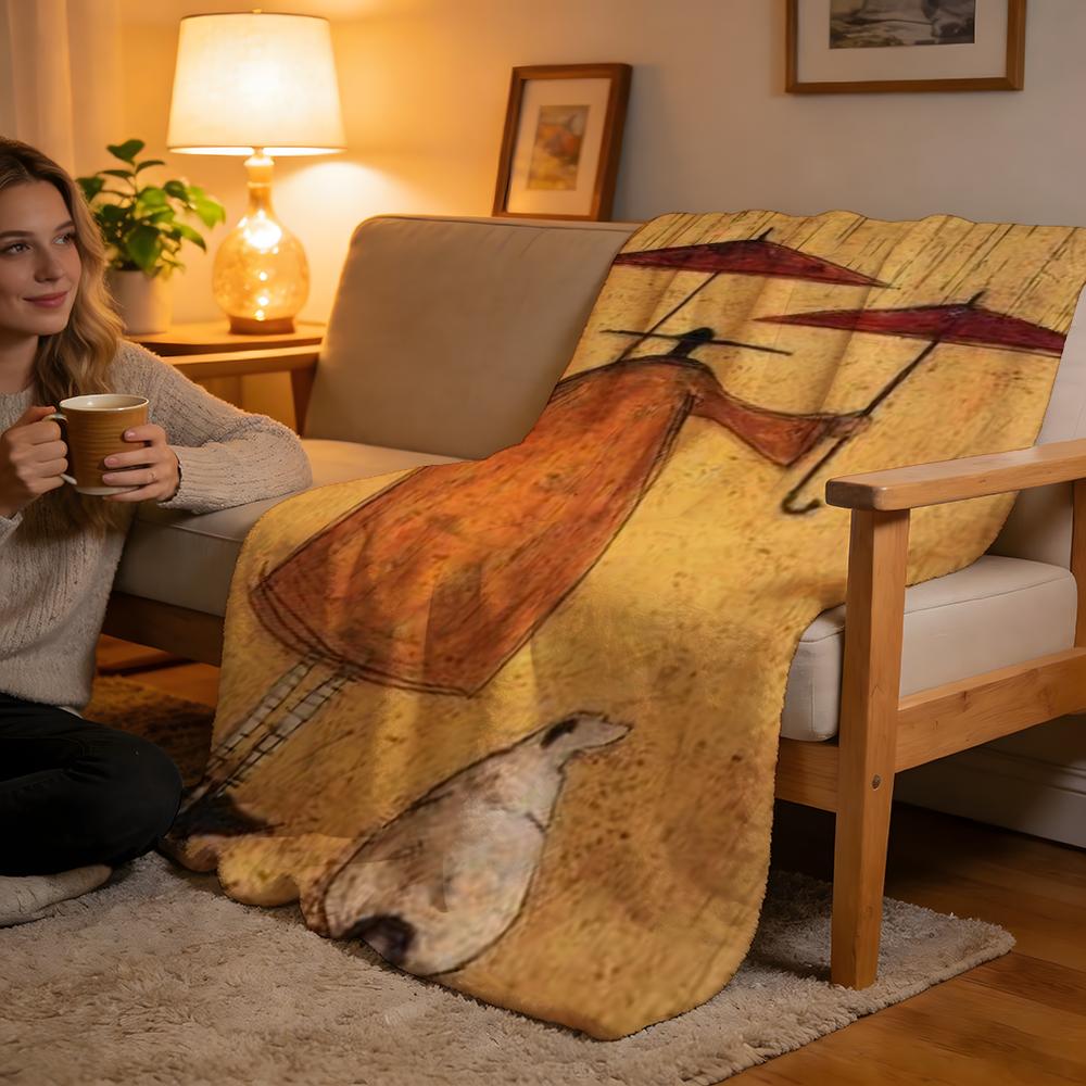 

Sam Toft Throw High-Density Short Plush Blanket Soft For Sofa Air-Con Room. 75cmx90cm