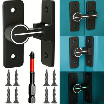 NEW Luminous Black 90 Degree Heavy Duty Carbon Steel Bar Door Locks,Flip , Screen , Wardrobe Door Locks,Windows Door Latch