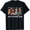 Just A Spooky Halloween Dog Group Beagles As Witch Mummy T-Shirt