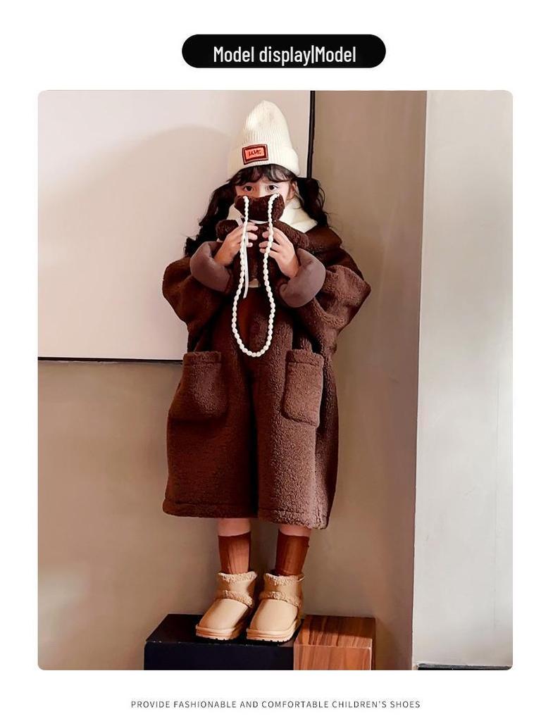 2024 Winter-Schneestiefel für Kinder – Warmer Samt, Kurzer Stil für Jungen & Mädchen, Kleinkind Outdoor Baumwollschuhe