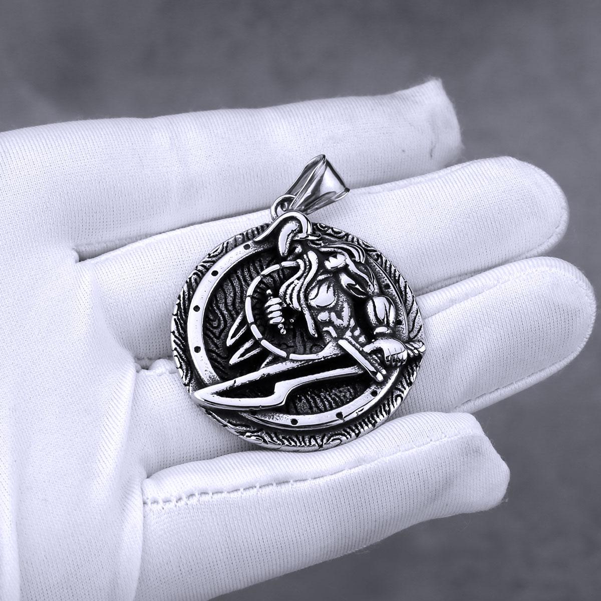 

Скандинавское ожерелье воина викингов для мужчин, модное ожерелье из нержавеющей стали с подвеской в ​​стиле хип-хоп для Тора Мьельнира, очаровательные ювелирные изделия