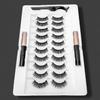 Dual Eyelid Set: Magnetic Liquid Eyeliner with Natural Long Thin False Eyelashes