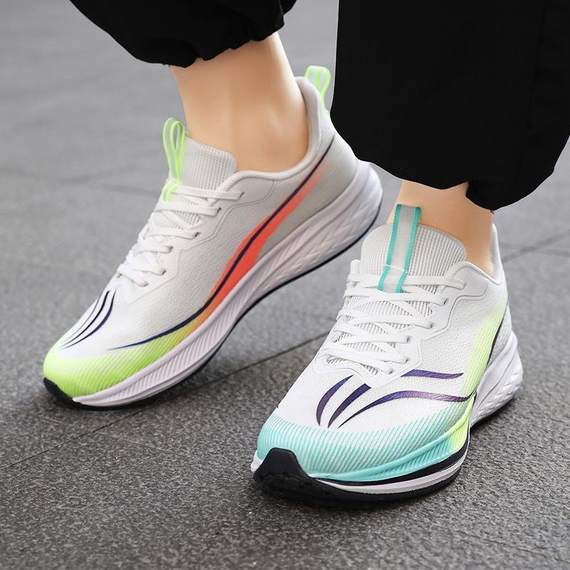 Running shoes Flying woven mesh breathable bottom sports shoes Men and women Children Young and young students Lightweight casual shoes