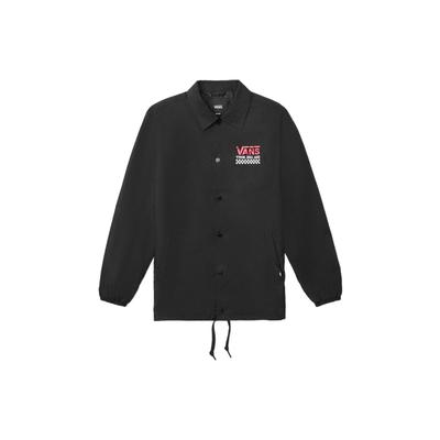 Vans Lässiges Retro Sport Polohemd Buchstaben Langarm Jacke Unisex Jacke Schwarz VN0A4MLKBLK